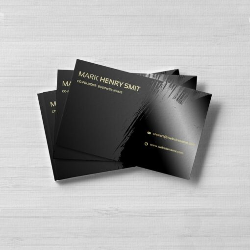Business card with glossy lamination
