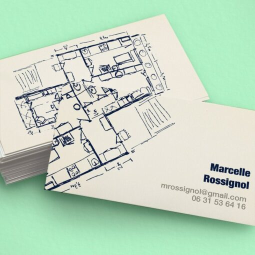 Economical or express in 4 hours. Simple, matt or glossy business card zoom rivoli 1 2