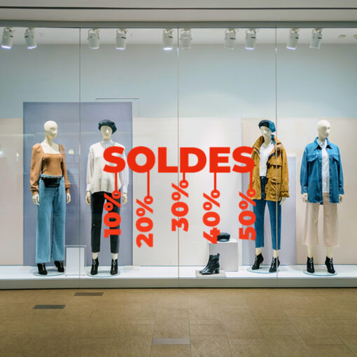 Decorate your shop window and get your message across in an original way visual 1200 adhesif vitrine soldes 8